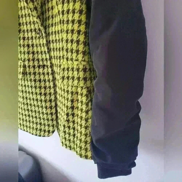 CIrcus NY  yellow plaid bomber blazer - Picture 9 of 9